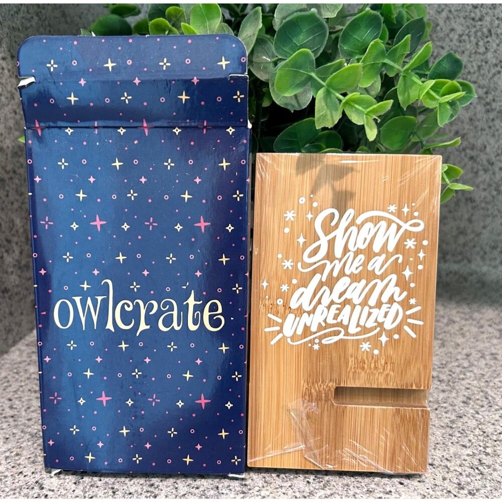 Owlcrate The Star-Touched Queen Bamboo Phone/Tablet Stand Book Subscription